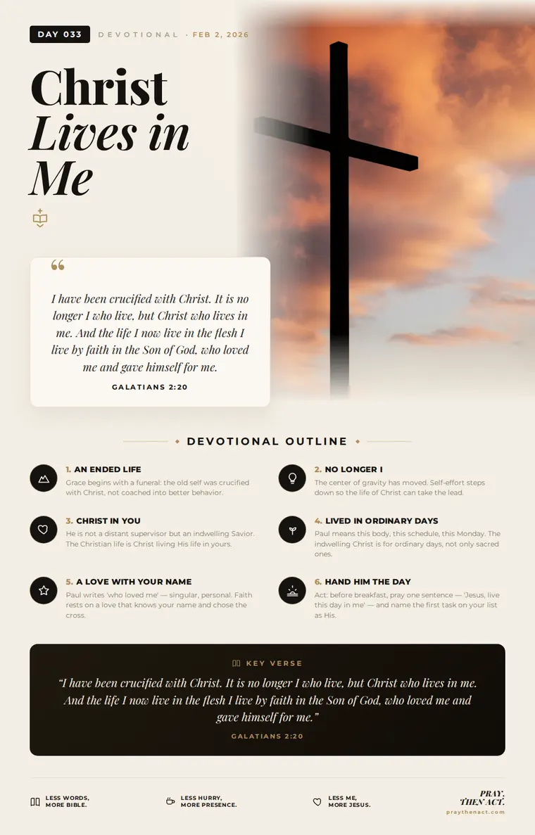 Day 033 — Christ Lives in Me