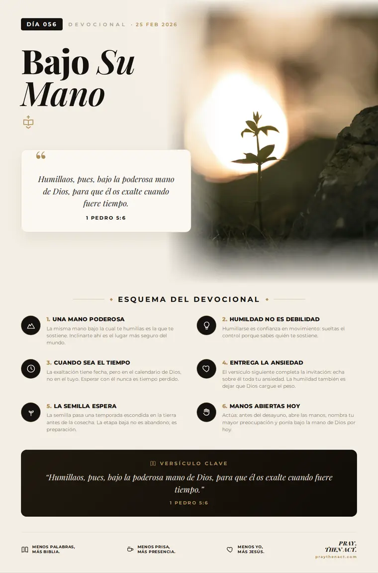 Día 056 — Bajo Su Mano