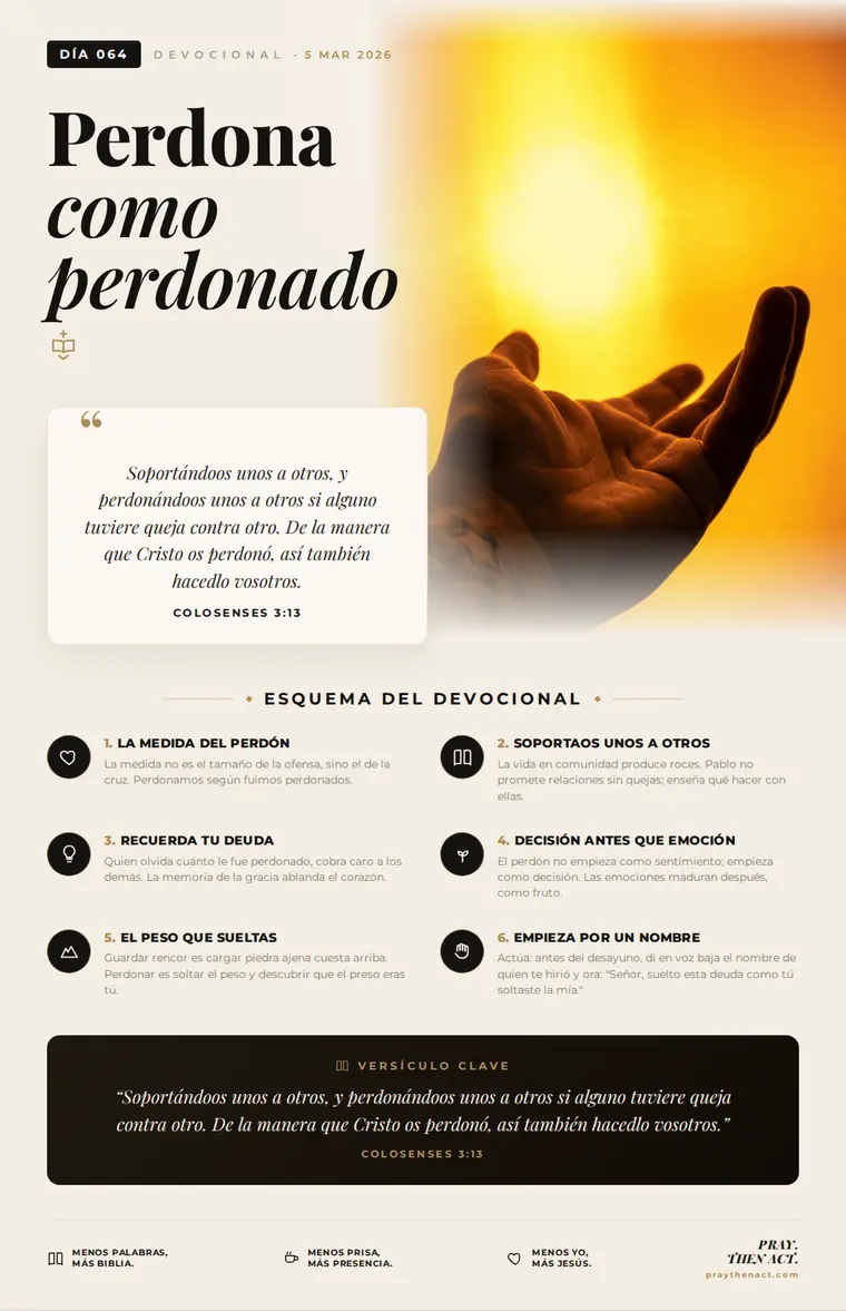 Día 064 — Perdona como perdonado