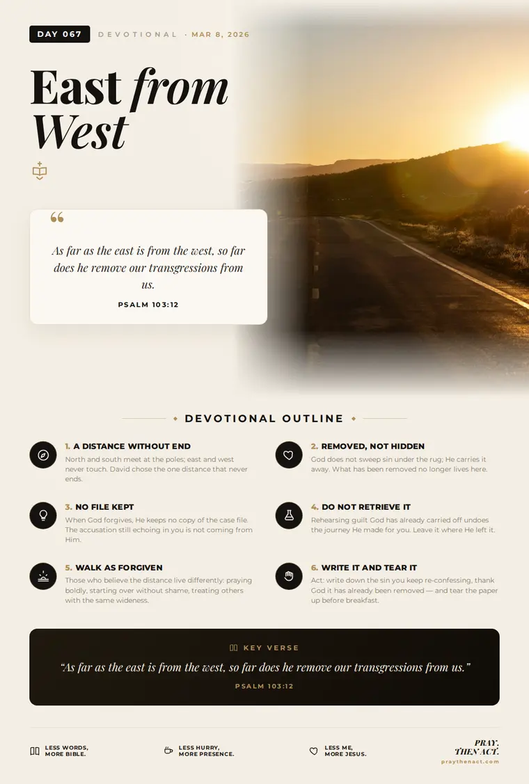 Day 067 — East from West