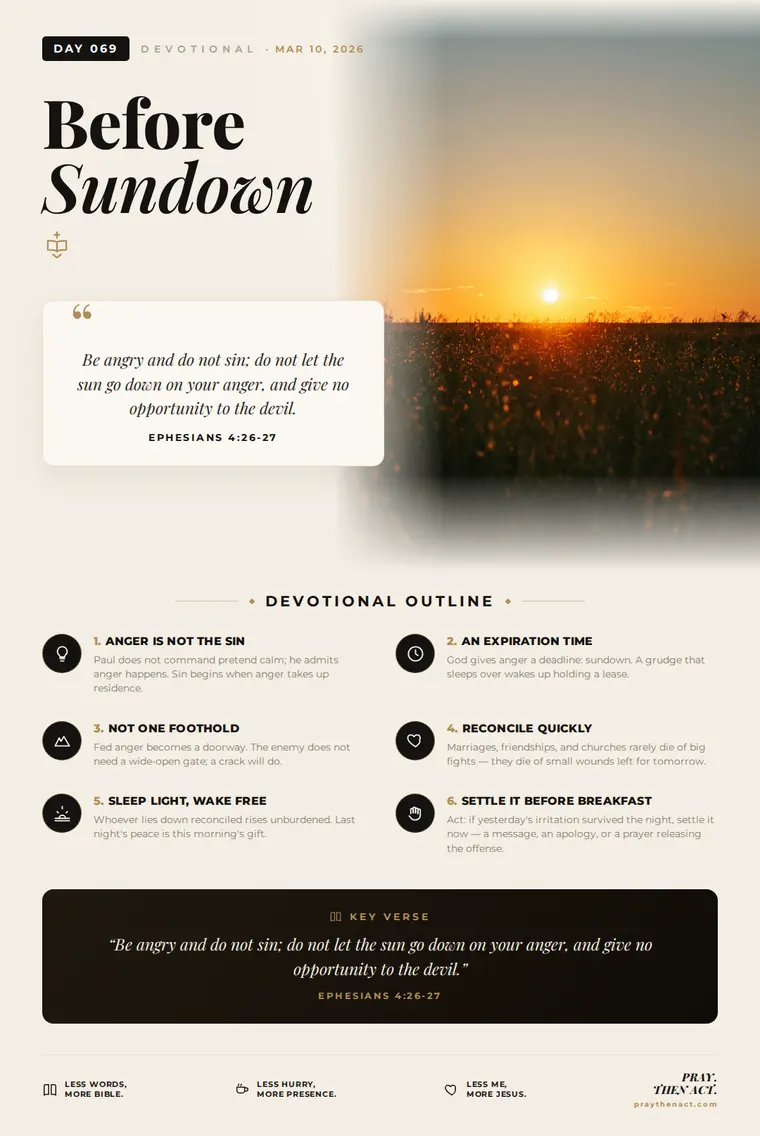 Day 069 — Before Sundown