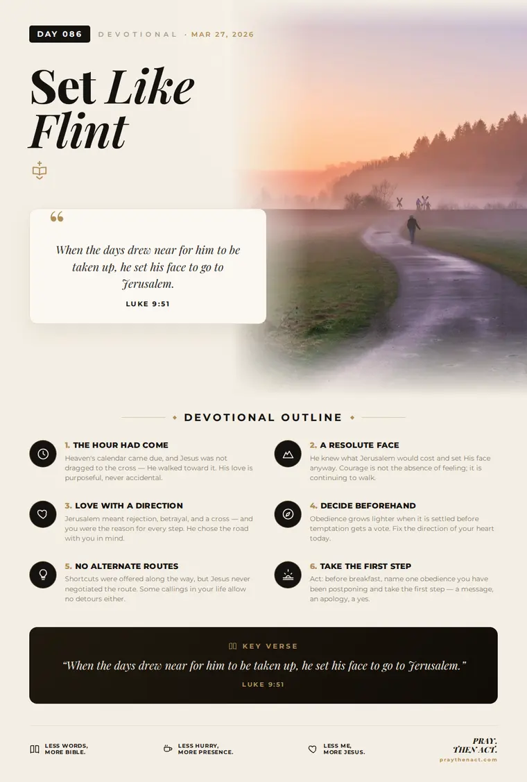 Day 086 — Set Like Flint