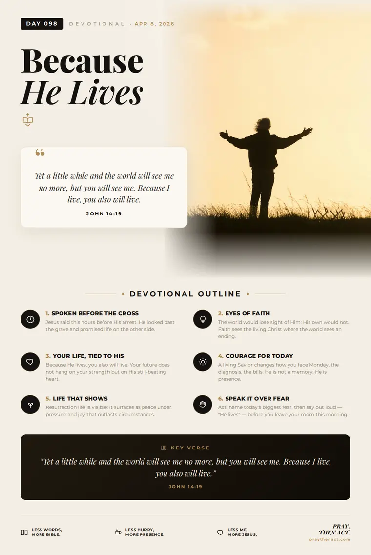 Day 098 — Because He Lives