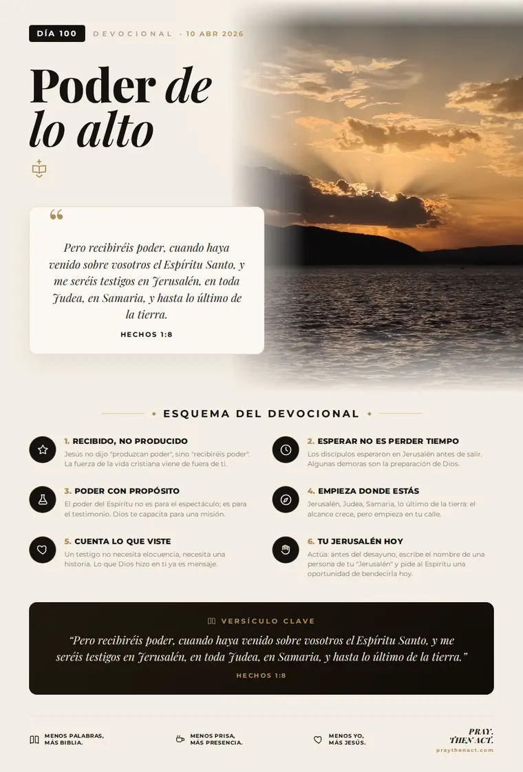 Día 100 — Poder de lo alto