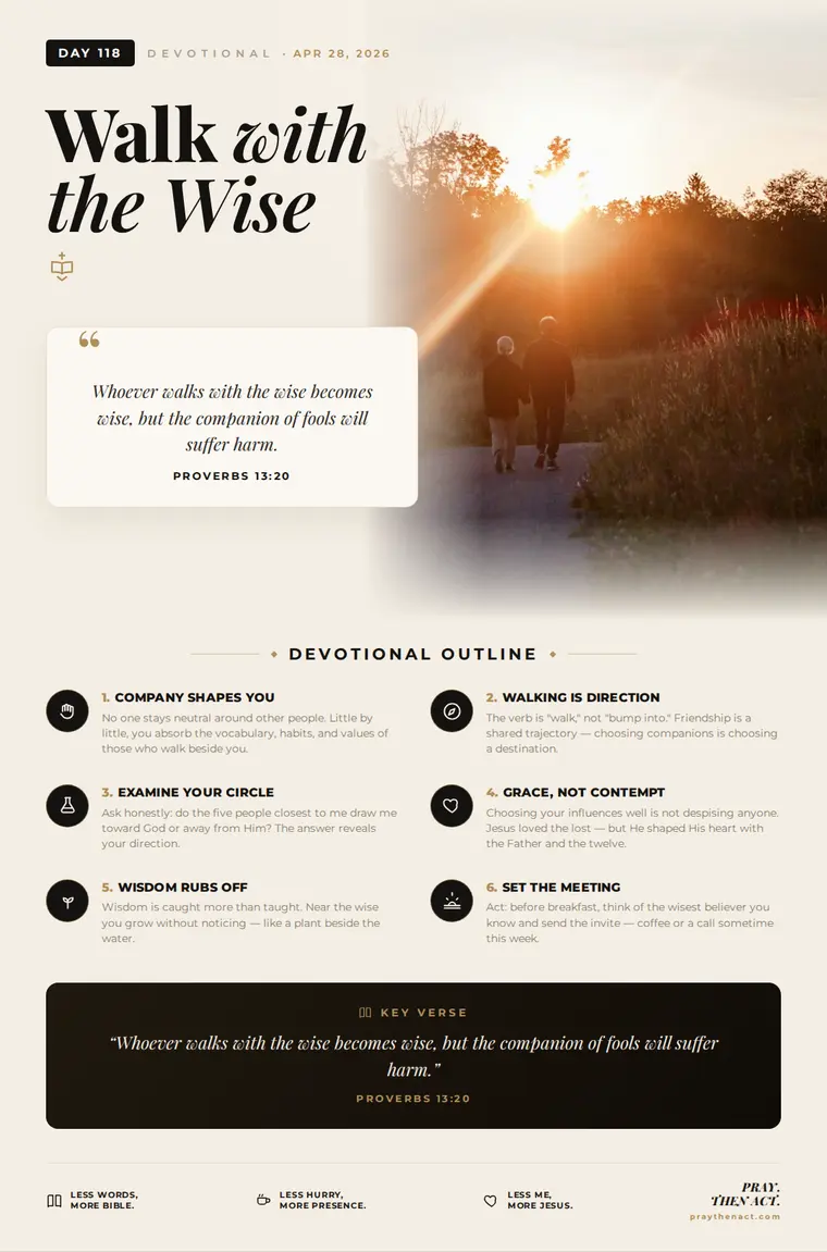 Day 118 — Walk with the Wise
