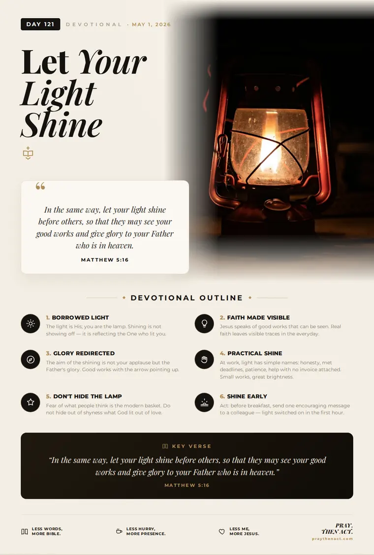 Day 121 — Let Your Light Shine