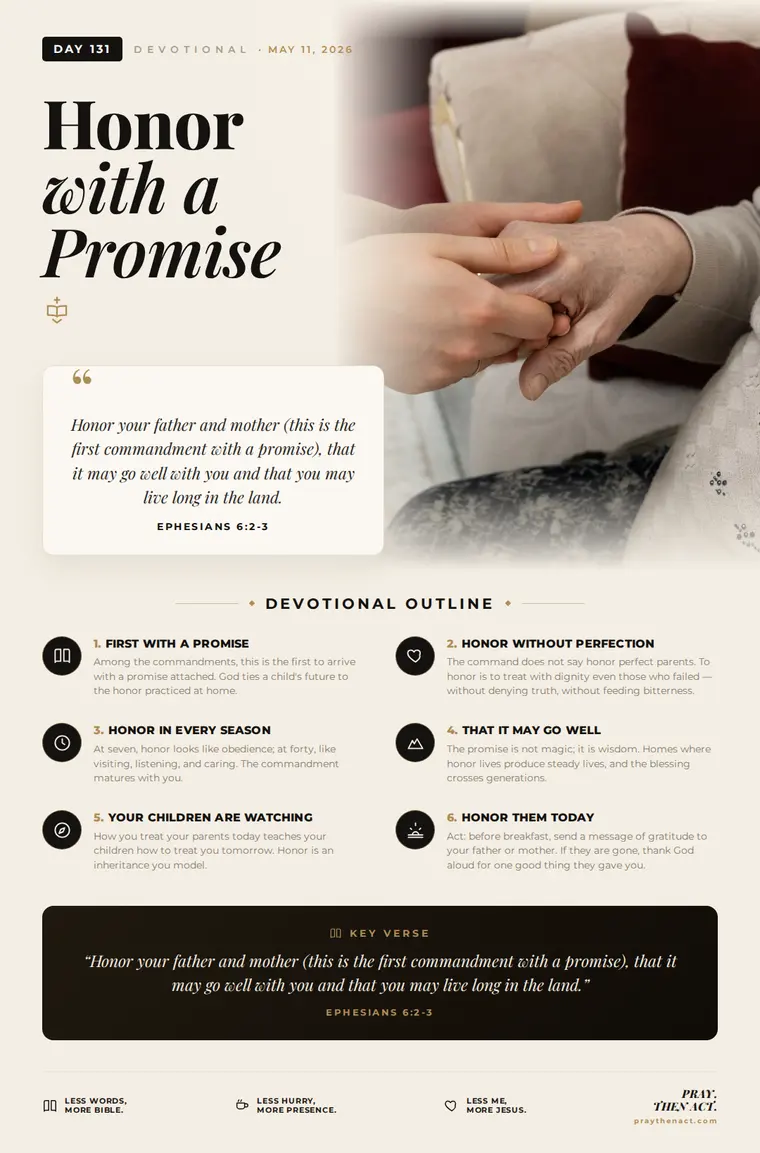 Day 131 — Honor with a Promise
