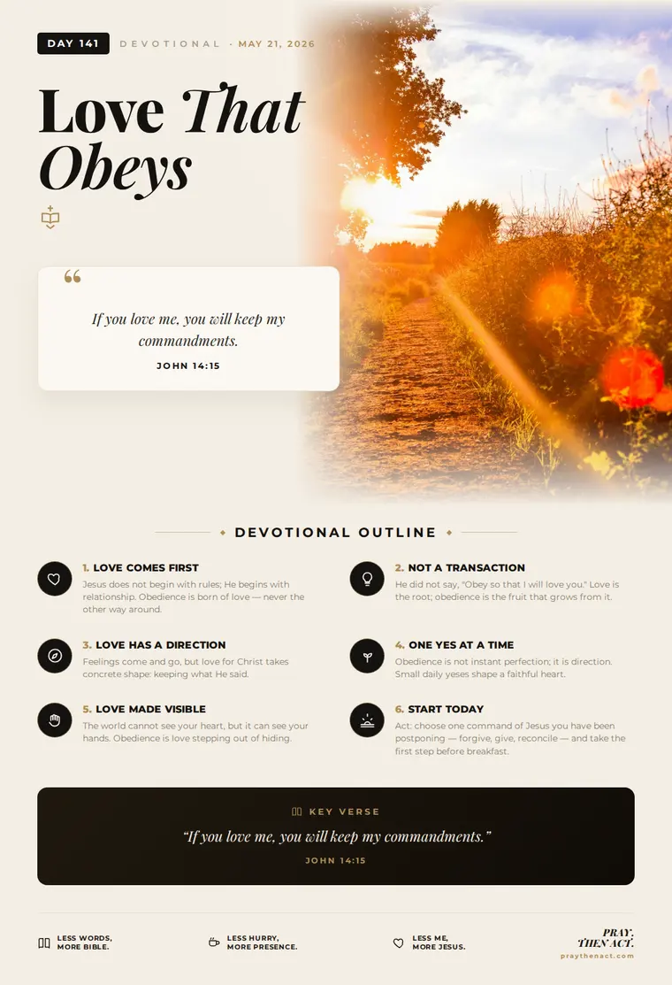 Day 141 — Love That Obeys