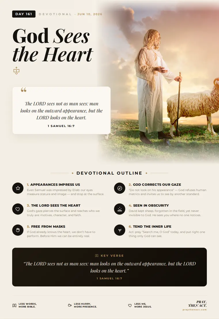 Day 161 — God Sees the Heart
